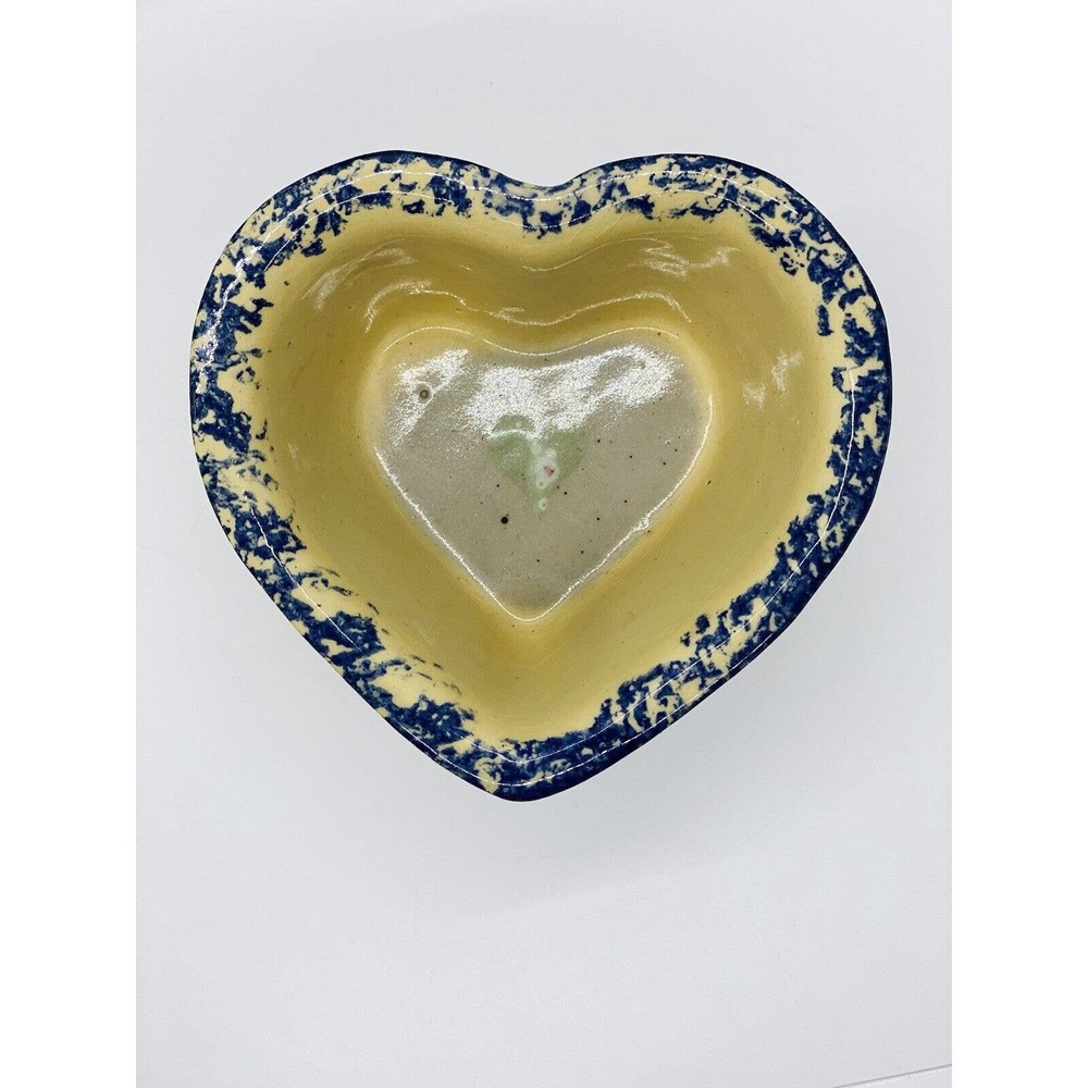 VINTAGE Roseville Alpine Pottery Ohio Heart Bowl. Approx 5.25” X2.5”
